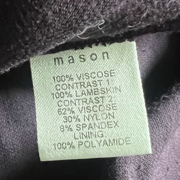 Mason Faux Black Leather Top + Purple Flowy Bottom Dress Size 2 - Picture 2 of 6